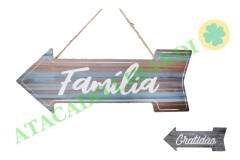 QUADRO 15X39CM MADEIRA PLACA C/FRASES 2119