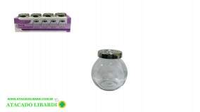 PORTA CONDIMENTO 180ML 4PCS VIDRO 6X8CM UCO359