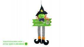 BRUXA DECOR HALLOWEEN 55CM PRETO VERDE 82707001