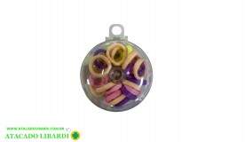 ELASTICO P/CABELO 24UNI DONUT COLOR W449