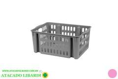 CESTO EMPILHAVEL 29X22CM RET PLAST COLOR 270