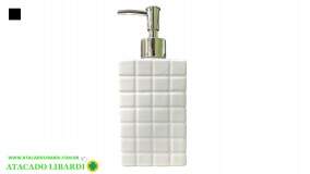 PORTA SABONETE LIQUIDO 2PCS 19CM 450ML CERAM TP1867