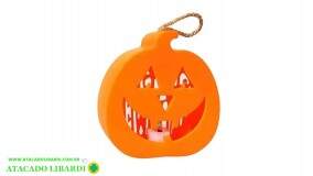 VELA ELETRONICA 9CM ABOBORA LED HALLOWEEN NS329730