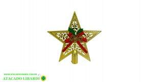 PONTEIRA ESTRELA 15CM DECORADA COLOR NT0354