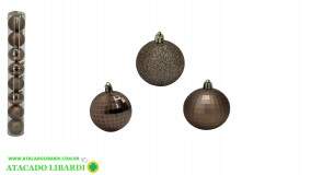 BOLA MISTA 6CM C/8UNI OURO VELHO KX2378