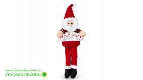 BONECO PELUCIA NOEL EM PE C/PLACA 44CM NAT0416