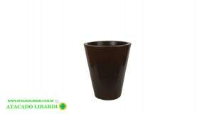 VASO RED COLUNA CONE 30X23CM MARROM 13961