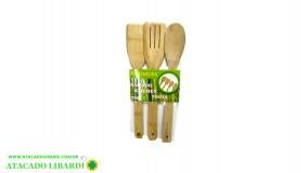 TALHERES BAMBU 3PCS 28CM UC202437