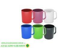 CANECA MICROONDAS 450ML 10X9CM COLOR 047