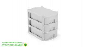 GAVETEIRO C/3 GAVETAS PLAST 29X19CM 837