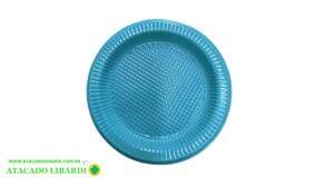 PRATO DESCARTAVEL 15CM AZUL CLARO 10UNI PR1510.00AZ