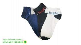 MEIA ADULTO MASCULINO C/3 PAR COLOR BE5553