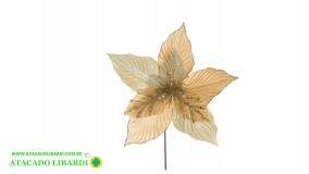 BICO PAPAGAIO  AVELUDADO 25CM C/GLITTER DOURADO 99493002