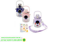 GARRAFA INFANTIL PLAST 1,1L C/CANUDO ASTRONAUTA CB3238