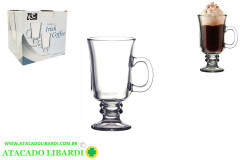 CANECA CAPPUCCINO VIDRO 4PCS 2400ML 88074