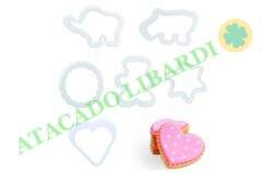 MOLDE P/BISCOITO PLAST 6PCS ELITE EL8411