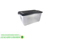 ORGANIZADOR PLAST 20L C/TAMPA RET TRANSP 058TR