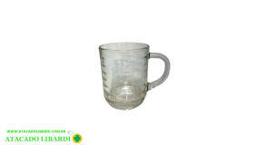 CANECA VIDRO 8CM 250ML TRANSP M1055