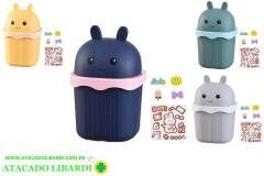 MINI LIXEIRA BASCULANTE PLAST COM ADESIVO COLOR HU54892 