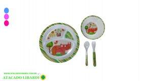 KIT PRATO E TALHER INFANTIL COLOR FFBZ192830
