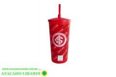 COPO PLASTICO 500ML C/CANUDO INTER 12303