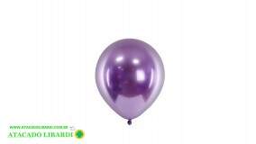 BALAO 9 JOY METALIZADO LILAS C/25UN METLILAS