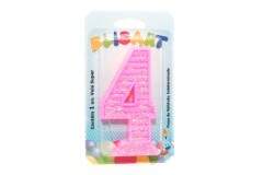 VELA SUPER NUMERO ROSA N4