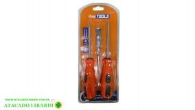 KIT CHAVE 3PCS FENDA/PHILIPS/TESTE GT0016