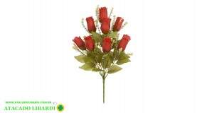 B ROSA BOTAO X9 VERMELHO OUTONO 40CM 52328008