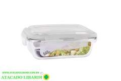 POTE VIDRO HERMETICO 640ML RET C/TAMPA 0013GLP