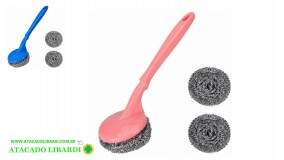 KIT ESPONJA ACO C/ CABO PLAST MULTIUSO BA32926