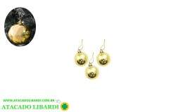 BOLA LISA 5CM C/3UNI DOURADO WF3355-2DR