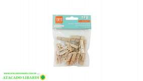 MINI PRENDEDOR DE MADEIRA 3,5CM COLOR 20UNI MDN0032