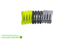 PRENDEDOR PLASTICO 12UNI COLOR LT23077