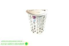 CESTO 40L TELADO 56X45CM PLAST BRANCO 3090
