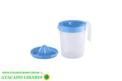 JARRA PLAST 1,4L C/TAMPA E ESPREMEDOR JTE05