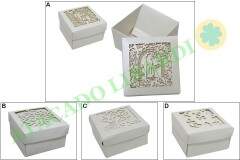 CAIXA DECORATIVA P/PRESENTE 7X7X4,5CM 10PCS C447