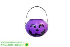 BALDE PLAST ABOBORA HALLOWEEN 16CM ROXO 52311001