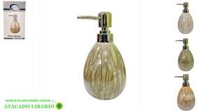 PORTA SABONETE LIQUIDO CERAM 400ML COLOR HU02604
