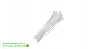 ABRACADEIRA NYLON 25PCS 3,6MMX400MM BRANCO 194674