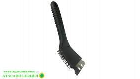 ESCOVA LIMPA GRELHA ACO 21CM C/CABO DR0020