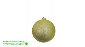 BOLA METALIZADA LISA 15CM DOURADO 61389DR