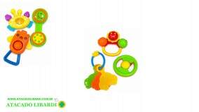 BLISTER CHOCALHO 17CM PLAST 3PCS COLOR TKAB3356