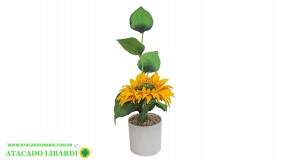 ENFEITE VASO FLORES 7,8X7,8X32CM DV80355