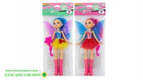SOLAPA BONECA FADA 19CM C/PENTE GIRL BA11440