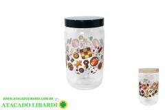 POTE PLAST 1900ML 21CM RED COOKIES COLOR 2119