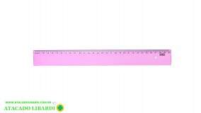 REGUA ESCOLAR 30CM ROSA 10270021