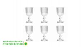 CONJ TACA VIDRO 16CM 255ML 6UNI GLS161