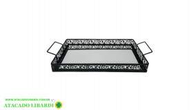 BANDEJA METAL 30X19CM QUAD TRAB C/ESPELHO TP1731