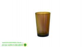 COPO VIDRO 200ML 10CM 6UNI AMBAR VDA14056